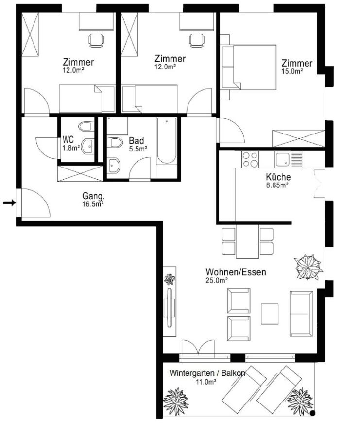 4.5 Zimmer-Wohnung mit Seesicht - Bottighofen TG - 4.5 Zimmer-Wohnung