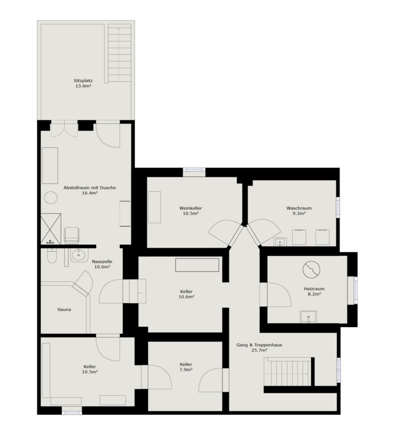 Moderne trifft klassischen Stil - Zweifamilienhaus für vielseitige Nutzung (Wohnen/Gewerbe) - Untergeschoss