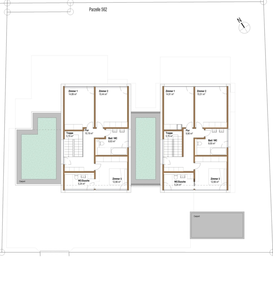 Obergeschoss - NEUBAU EFH A mit Keller und Doppelcarport - Scherzingen TG