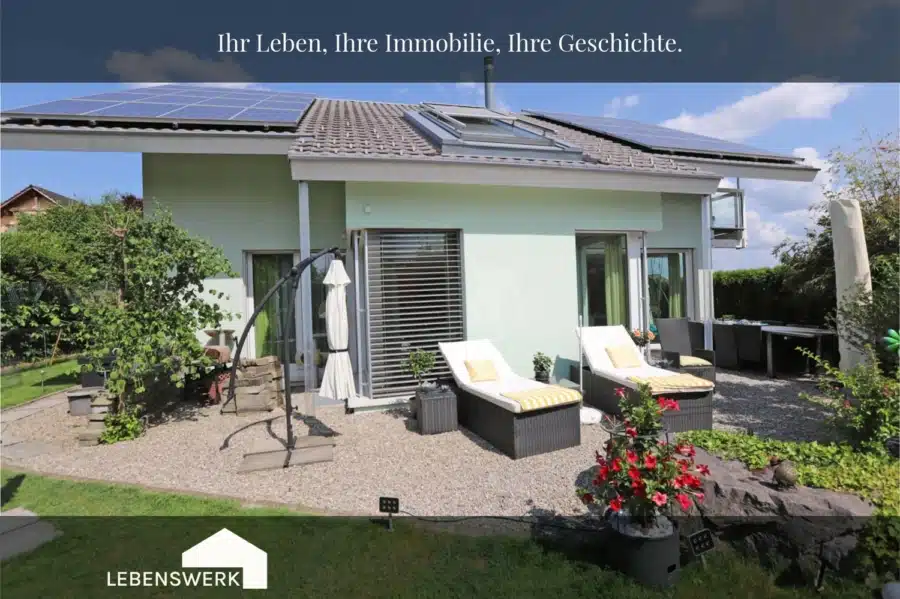 Modernes Einfamilienhaus mit fantastischer Alpensicht - Illhart TG - Aussenansicht Süd-West