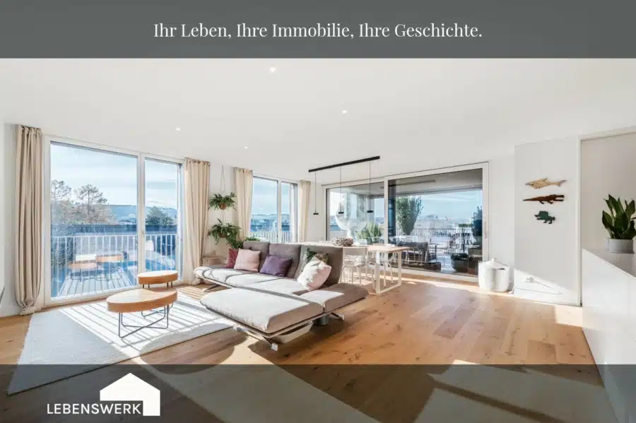 Rivage: Exklusive 4.5 Zimmer-Attikawohnung - Bottighofen TG - Wohnbereich der Extraklasse - Helligkeit und hoher Ausbaustandard