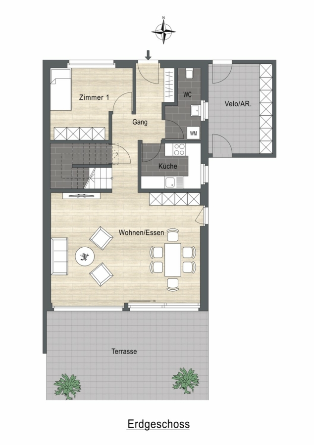 Ruhiges Einfamilienhaus mit Doppelcarport - Diepoldsau SG - Erdgeschoss